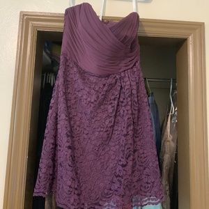 David's Bridal Plum Short Dress- Size 8
